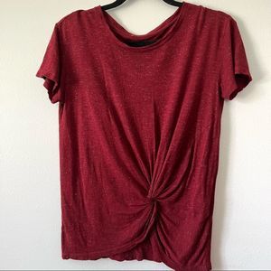 Metallic  Knotted T-Shirt